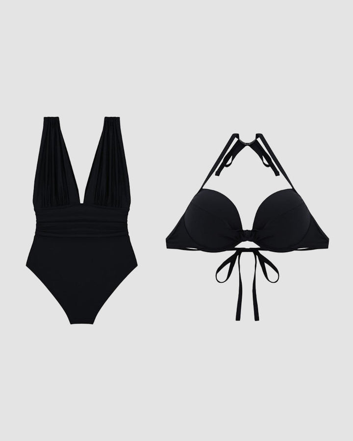 Melusine - Luxury Shaping Swimsuit with Deep V-Neck