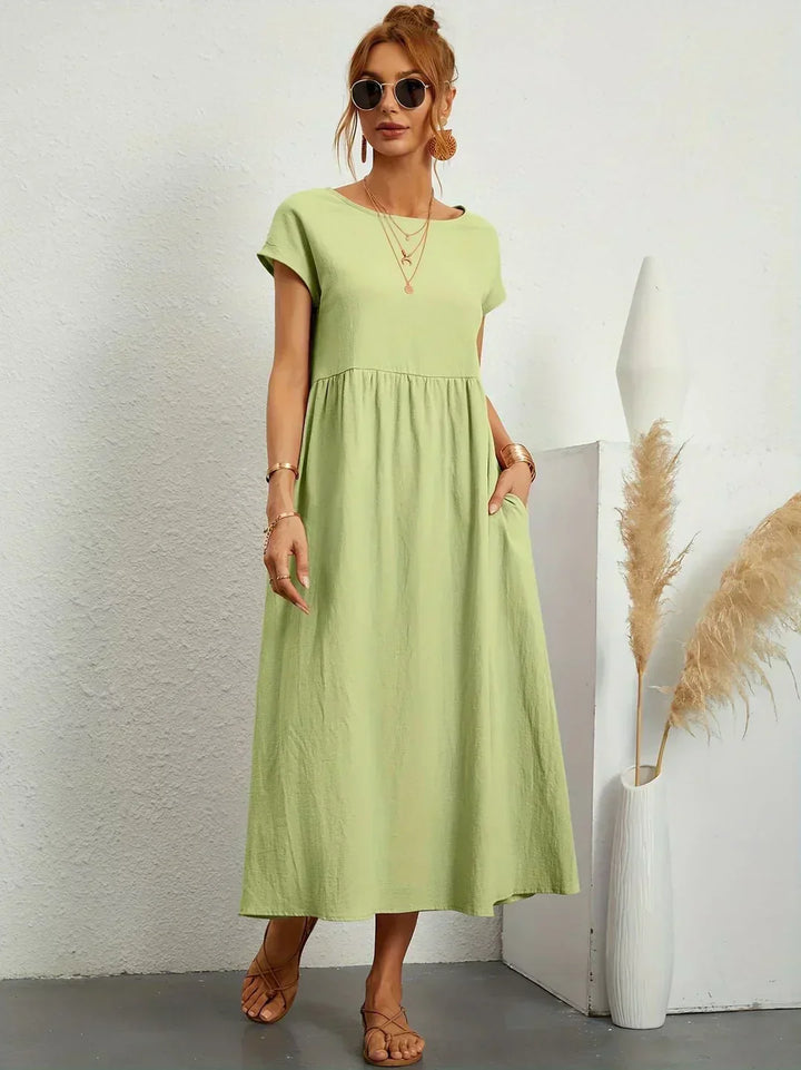 Gabrielle™ — Flowing Midi Dress with Timeless Elegance