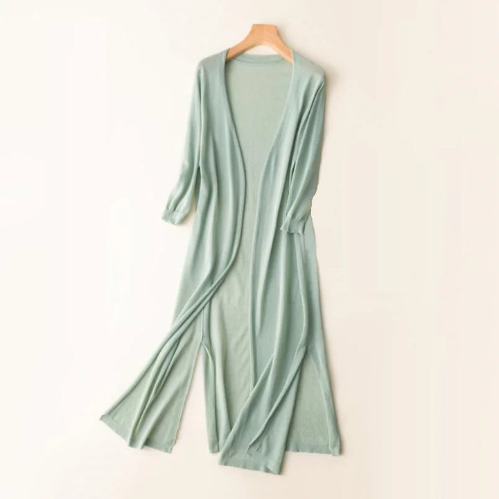 Chelsea | Women’s Longline Knit Cardigan with Scarf