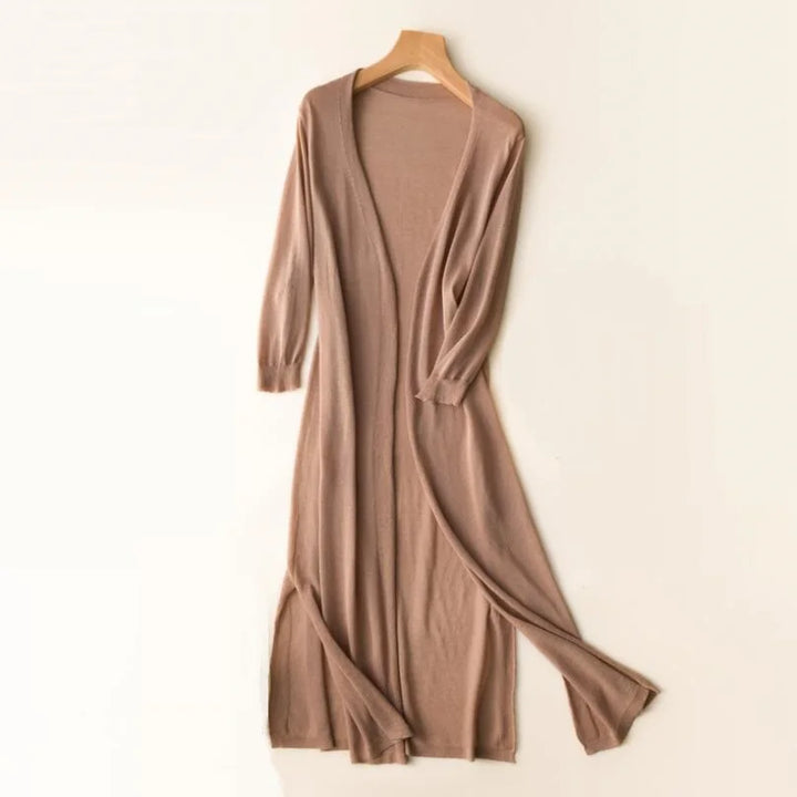 Chelsea | Women’s Longline Knit Cardigan with Scarf